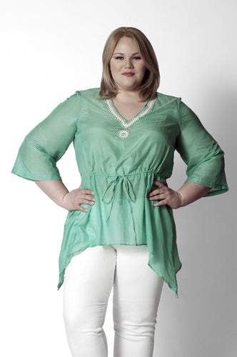 Hand Embroidered Silk Tunic