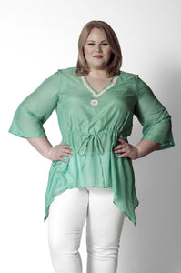 Hand Embroidered Silk Tunic