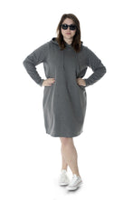Grey Hooded Sweat Dress