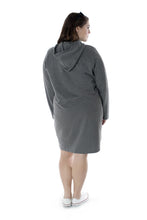 Grey Hooded Sweat Dress