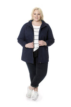 Navy Hooded Anorak Style Jacket