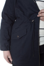 Navy Hooded Anorak Style Jacket