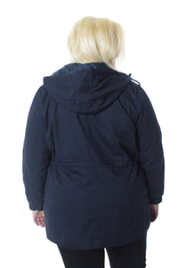 Navy Hooded Anorak Style Jacket