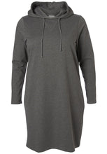 Grey Hooded Sweat Dress