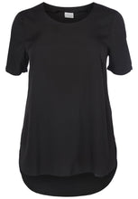 Black Hi-low hem Top