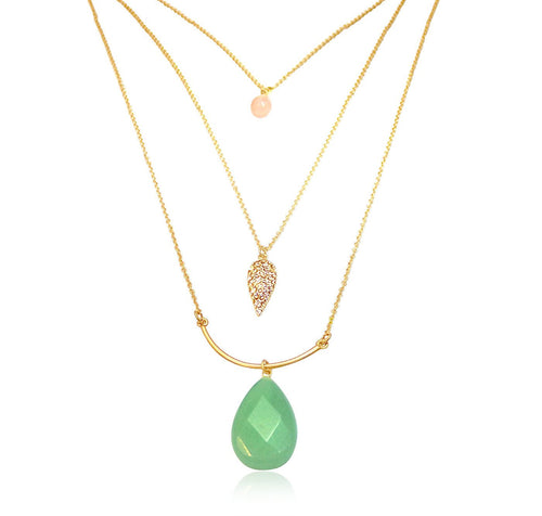 Opal tiered necklace